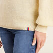 Pull confectionné en France jaune pastel femme