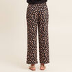Pantalon ample taille haute noir femme