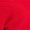 Pull col rond manches longues rouge femme