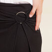 Jupe droite longueur genou noir femme