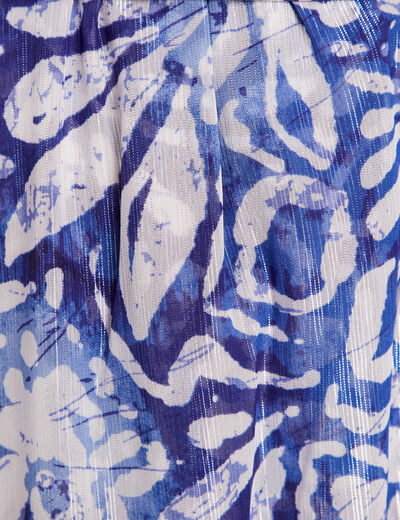 Robe longue portefeuille bleu femme