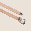 Ceinture boucle western beige femme