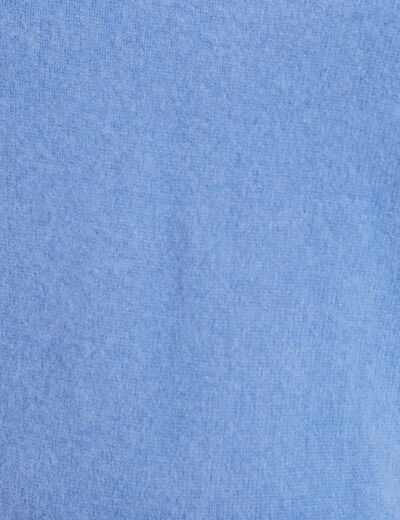 Pull en cachemire manches longues bleu violet femme