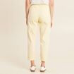 Jean large à coulisse jaune clair femme