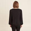 Blouse manches longues noir femme
