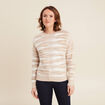 Pull manches longues beige femme