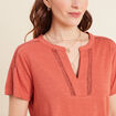 T-shirt manches courtes vieux rose femme