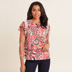 T-shirt manches courtes multicolore femme