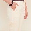 Pantalon jogpant 7/8ème ecru femme