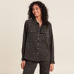 Chemise manches longues vert kaki femme