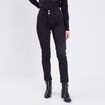 Pantalon ajusté réversible noir femme