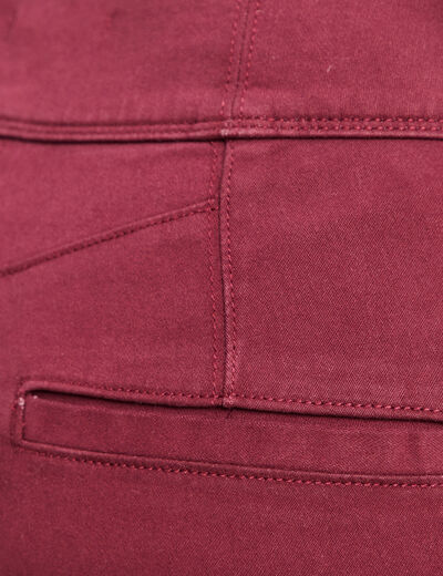 Pantalon bootcut à pont bordeaux femme