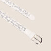 Ceinture tressée irisée ecru femme