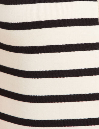 T-shirt col V en coton blanc femme