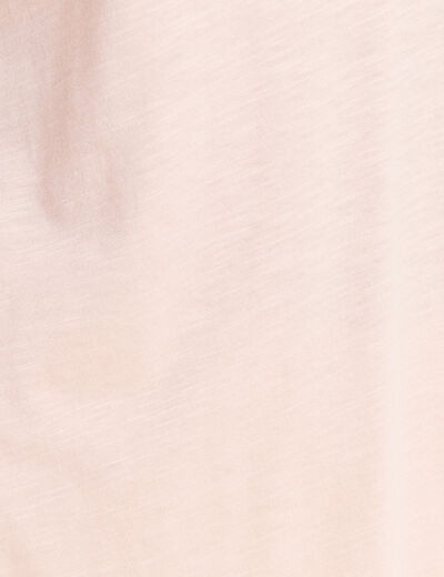 T-shirt manches courtes rose poudrée femme