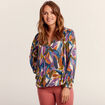 Blouse manches longues multicolore femme