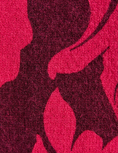 Pull manches longues bordeaux femme