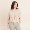 Gilet manches courtes couleur or femme