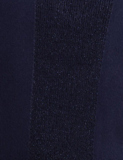 Pull manches longues bleu marine femme