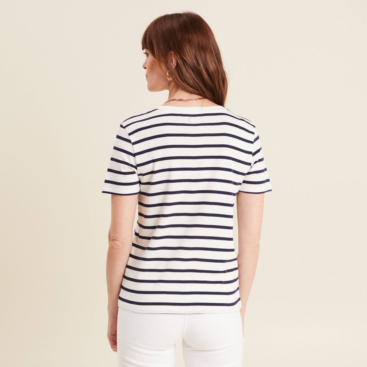 T-shirt manches courtes blanc femme