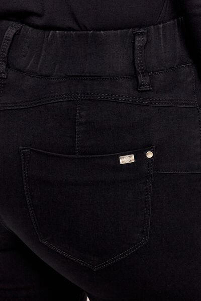Pantalon tregging bootcut noir femme