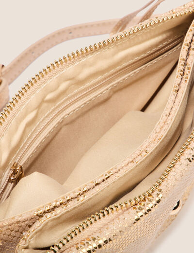 Sac en bandoulière irisé couleur or femme