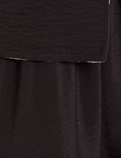 Robe longue r&eacute;versible et amovible noir femme