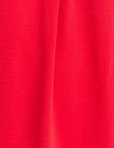 Robe droite manches courtes rouge femme