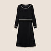 Robe longue &eacute;vas&eacute;e 2 en 1 noir femme