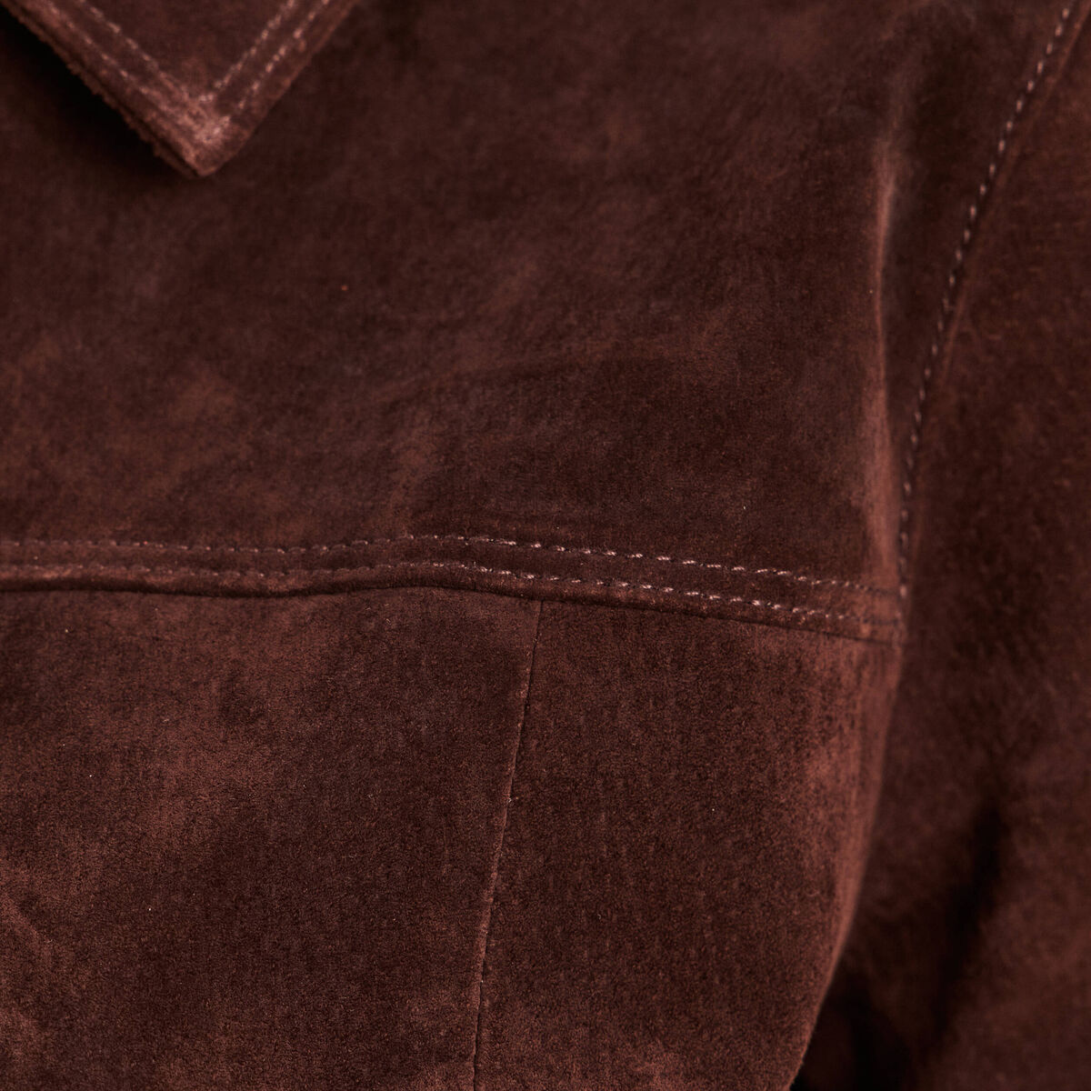 Veste doubl&eacute;e marron fonc&eacute; femme