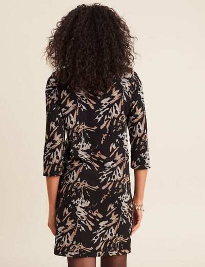 Robe droite réversible noir femme