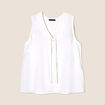 Blouse sans manches blanc femme