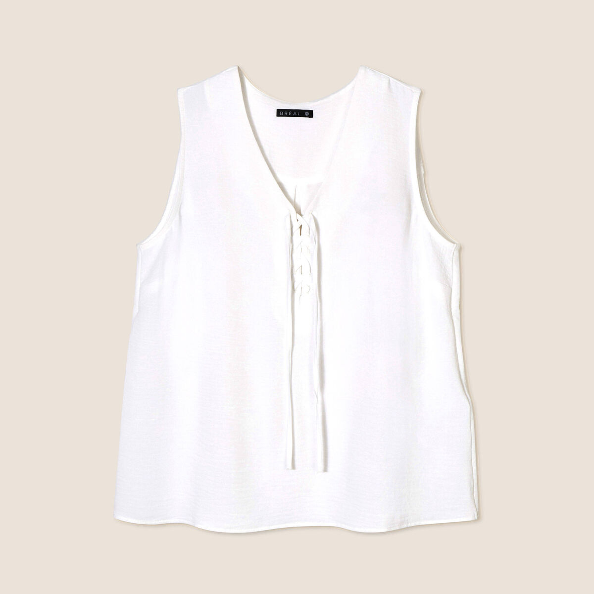 Blouse sans manches blanc femme