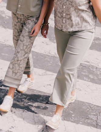 Pantalon r&eacute;versible gris femme