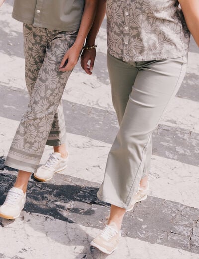 Pantalon r&eacute;versible gris femme