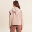 veste cintr&eacute;e doubl&eacute;e avec capuche beige femme