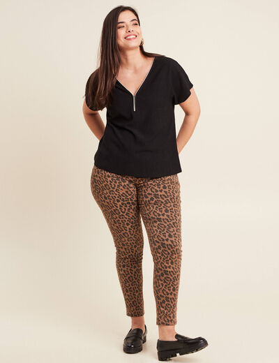 T-shirt manches courtes noir femme