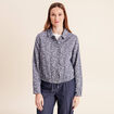 Veste jean doubl&eacute;e bleu femme
