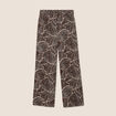 Pantalon large taille haute noir femme