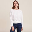 T-shirt manches longues ecru femme