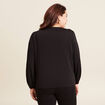 Blouse manches longues noir femme