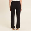 Pantalon droit taille haute noir femme