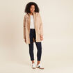 Parka mi-longue à capuche beige femme
