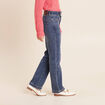 Jean coupe droite taille haute denim stone femme