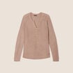 Pull manches longues taupe femme