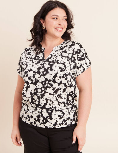 T-shirt manches courtes noir femme