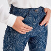 Pantalon ajusté bleu foncé femme