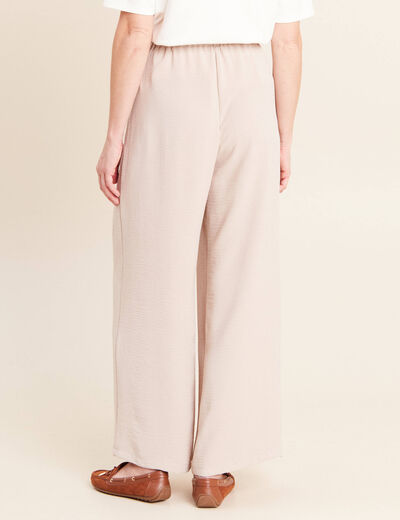 Pantalon large taille standard gris clair femme