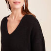 Pull en cachemire col v noir femme