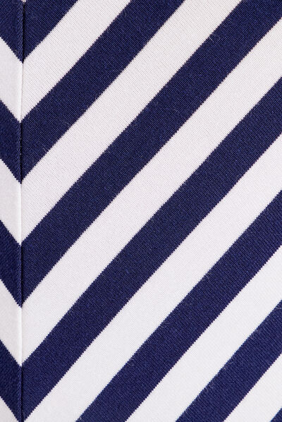 T-shirt manches courtes rayé bleu marine femme
